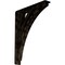 Ekena Millwork Nevio Wrought Iron Bracket, (Triple center brace), Antiqued Brass 2"W x 12"D x 15"H BKTM02X12X15TNEABS - alternate 1